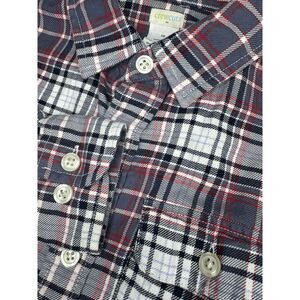 J Crew‎ Crewcuts Boys Long Sleeve Button Up Plaid Shirt Pockets Size 10